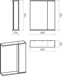 Misty Мебель для ванной Лира 60 R подвесная белая – фотография-9